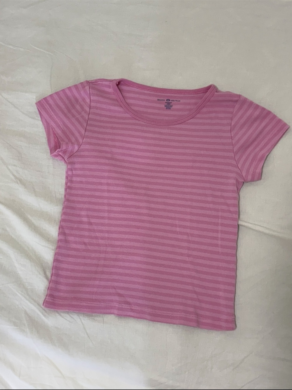 Brandy Melville Pink Striped Top